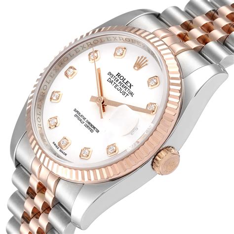 rolex date gold steel|36mm rolex datejust rose gold.